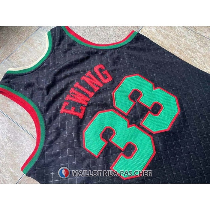 Maillot New York Knicks Patrick Ewing NO 33 Mitchell & Ness 1991-92 Noir